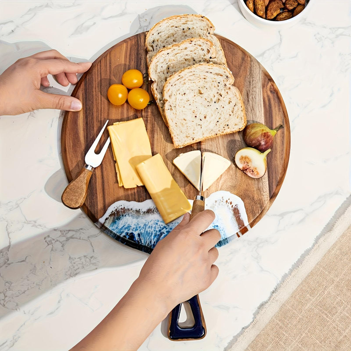 Round Acacia Wood Cutting Board - view 8