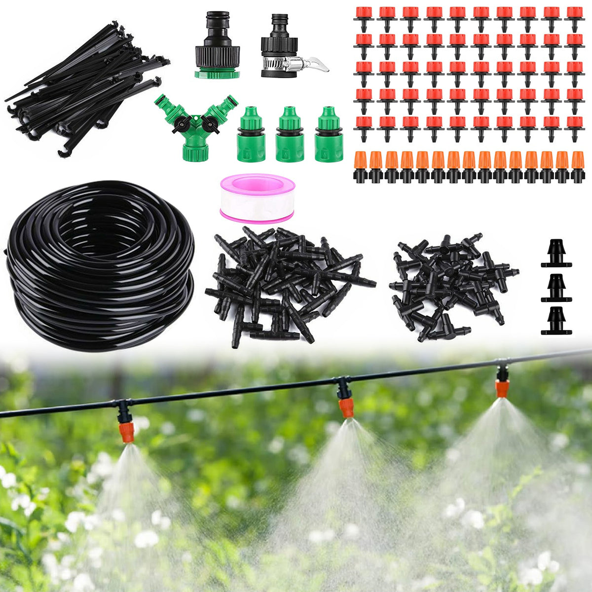 164 ft Drip Irrigation and Misting Kit - image 11