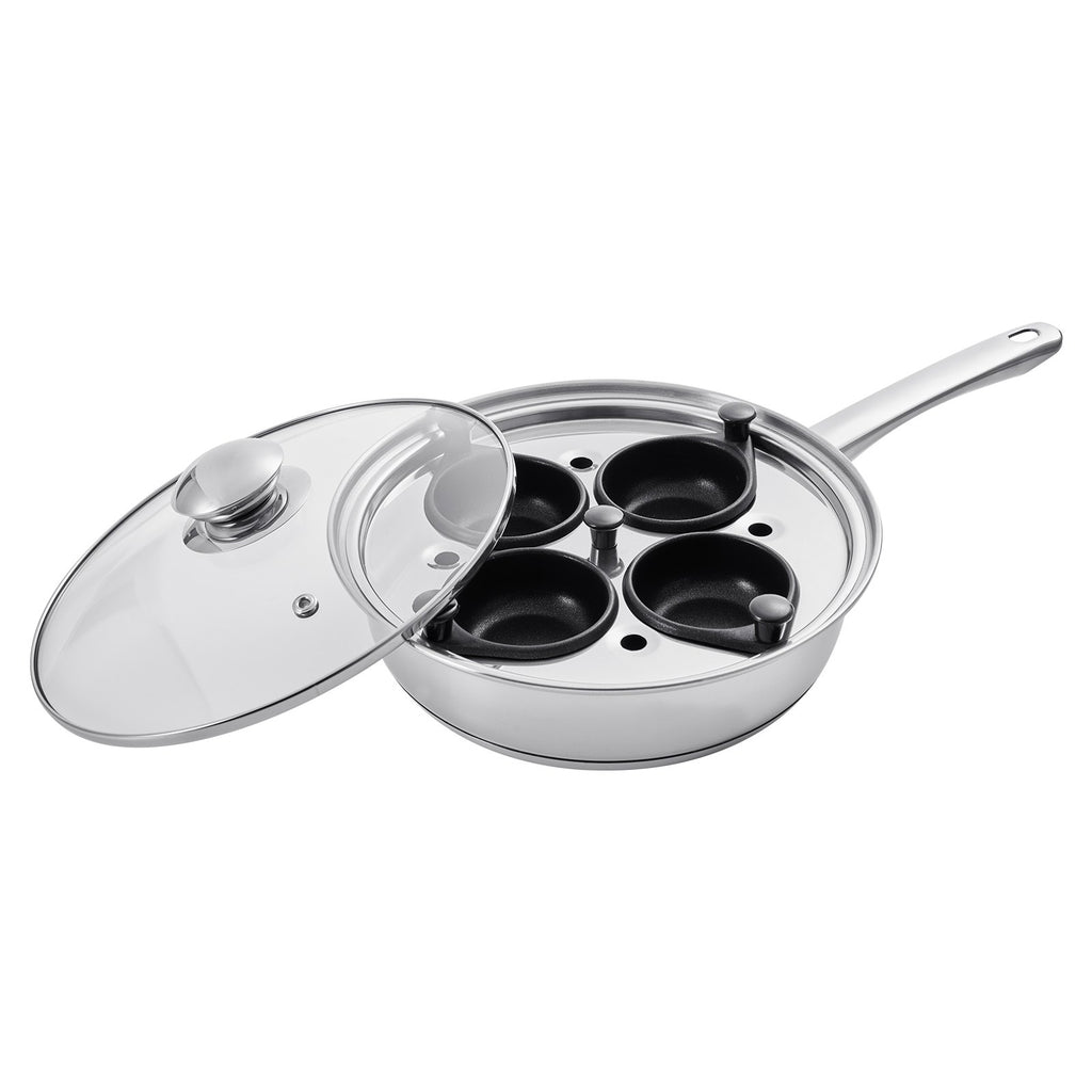 4-Cup Stainless Steel Egg Poacher Pan - image 1