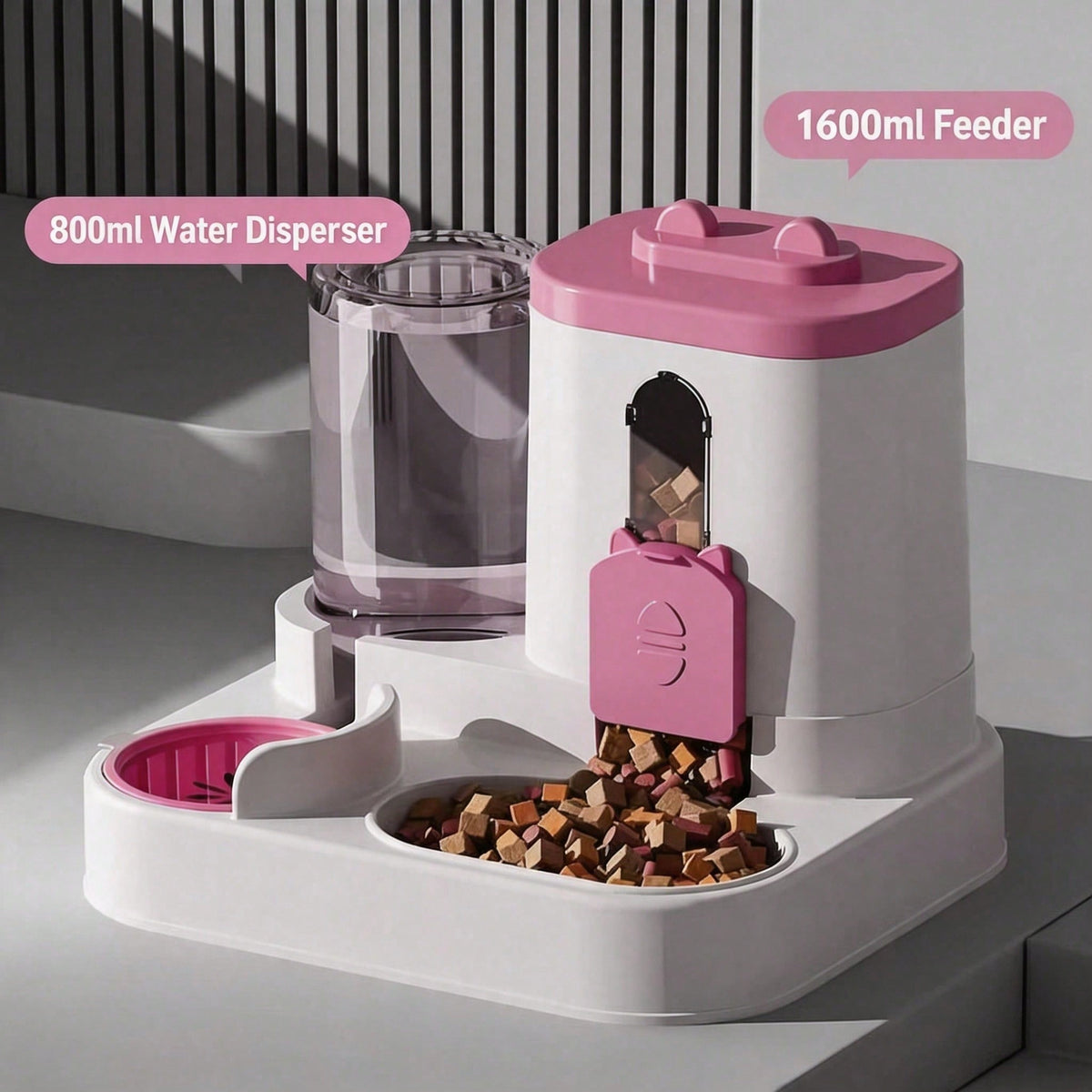 Cat-Shaped Gravity Pet Feeder and Water Dispenser - image 10