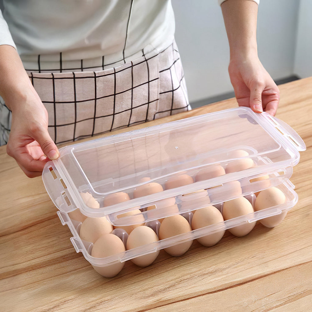 Stackable Clear Egg Holder for Refrigerator - image 4