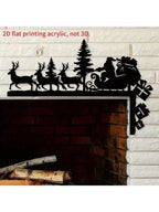 Santa Sleigh and Reindeer Metal Silhouette Door Topper - view 5
