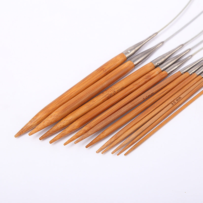 Bamboo Circular Knitting Needles with Steel Cable - view 4