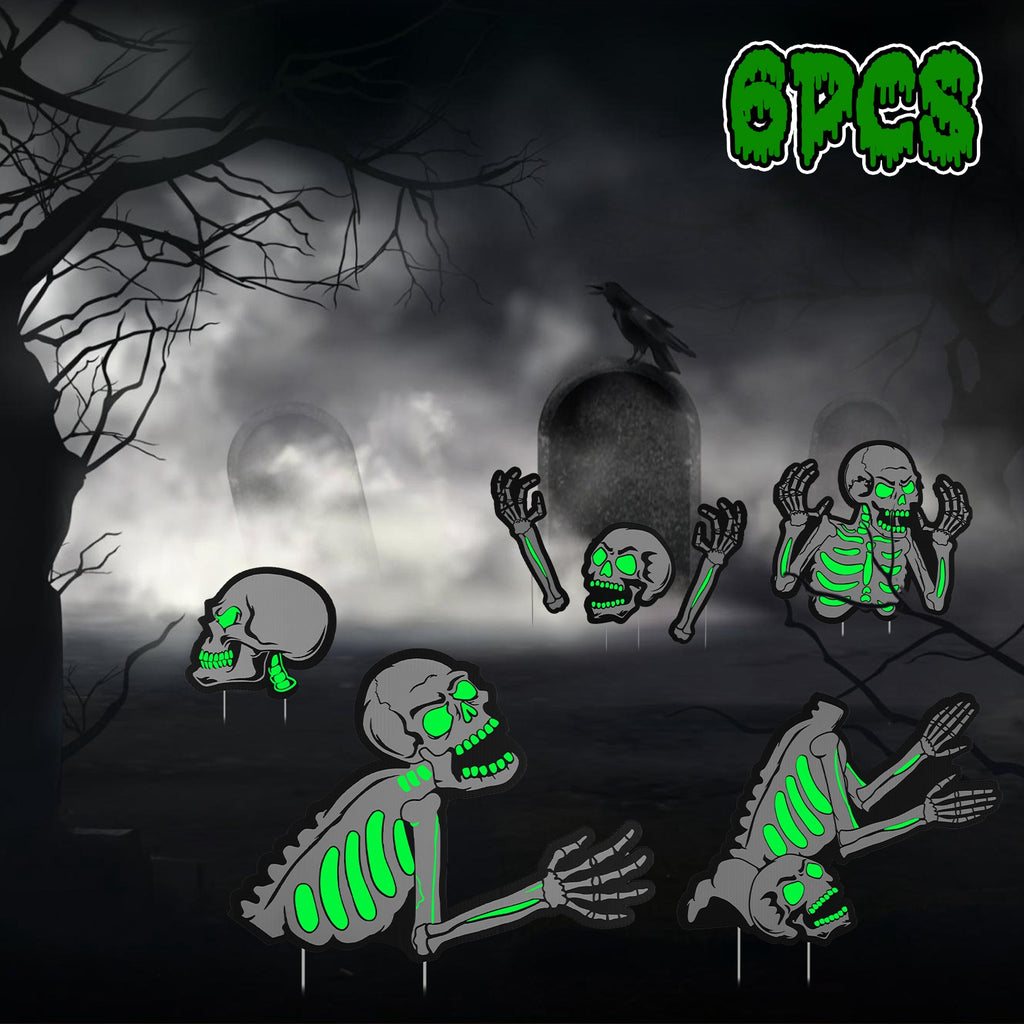 Glow-in-the-Dark Halloween Yard Signs - view 3