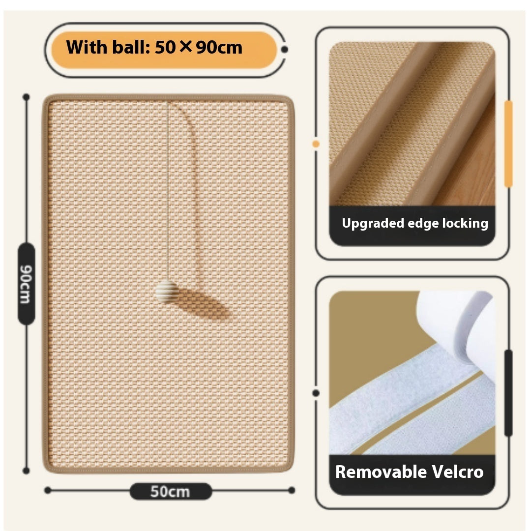 Sisal Cat Scratch Mat for Wall or Sofa - view 2