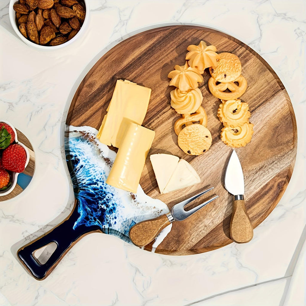 Round Acacia Wood Cutting Board - view 4