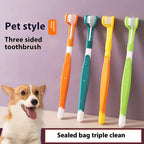 Three-Sided Pet Toothbrush, Soft Bristles