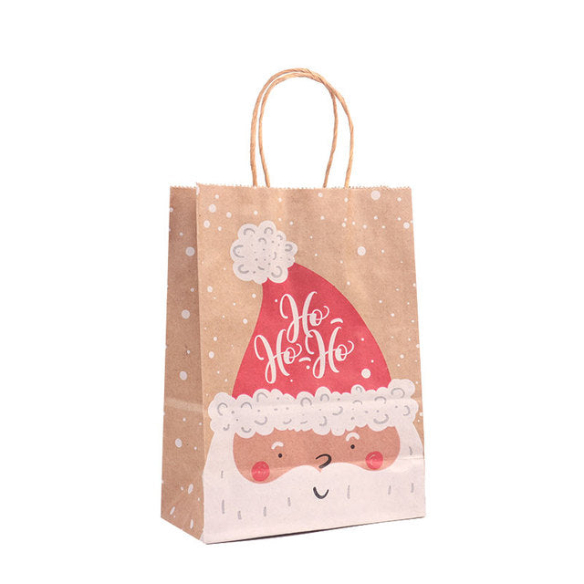 Kraft Christmas Gift Bags with Handles - view 9