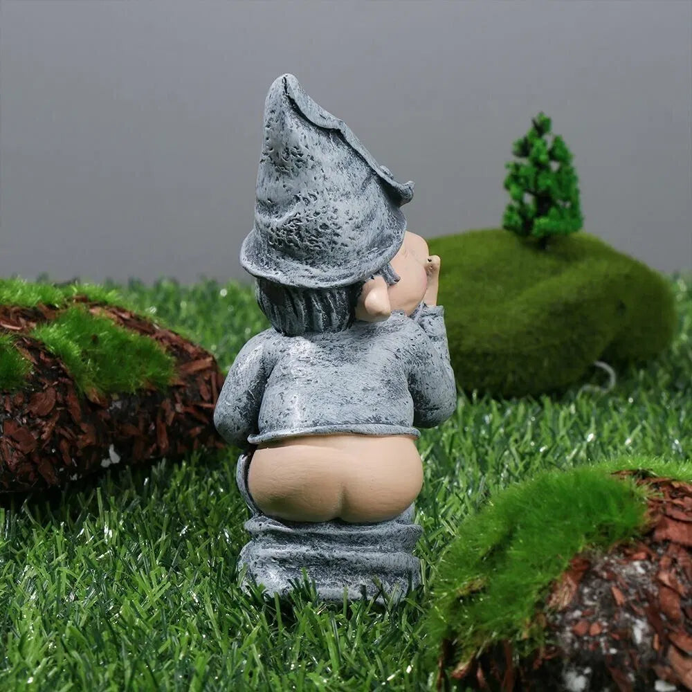 Funny Naughty Garden Gnome Statue - image 5