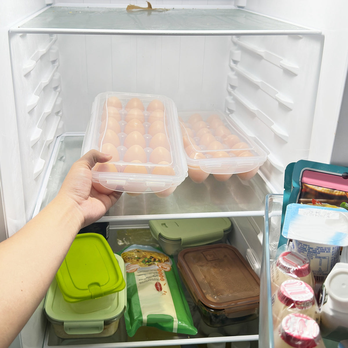 Stackable Clear Egg Holder for Refrigerator - image 3
