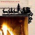 Santa Sleigh and Reindeer Metal Silhouette Door Topper