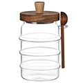 25 oz Glass Coffee Storage Jar with Wooden Lid and Spoon - image 1