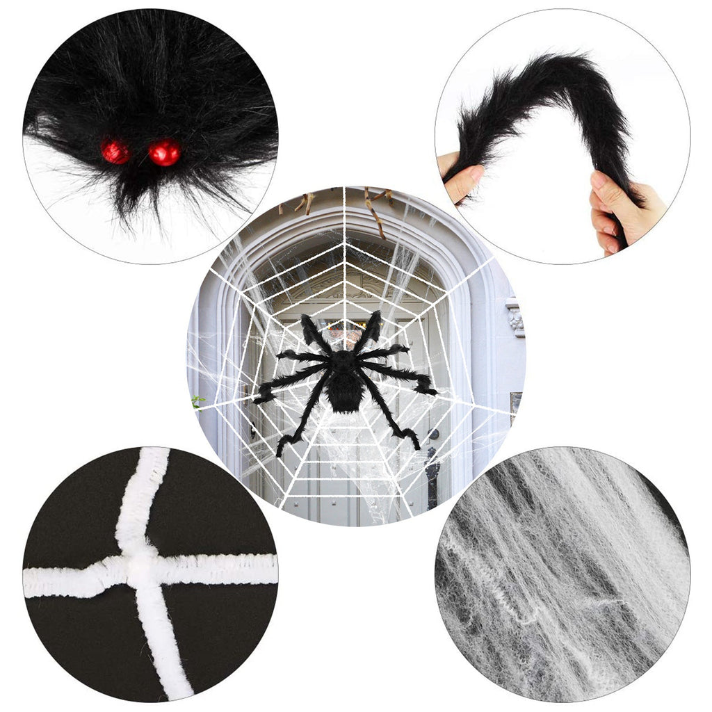 Giant 49 in Hairy Halloween Spider with Web - image 10