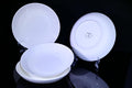 White Bone China Dinnerware Set, 4 Pieces, 8.5-Inch Plates - image 1