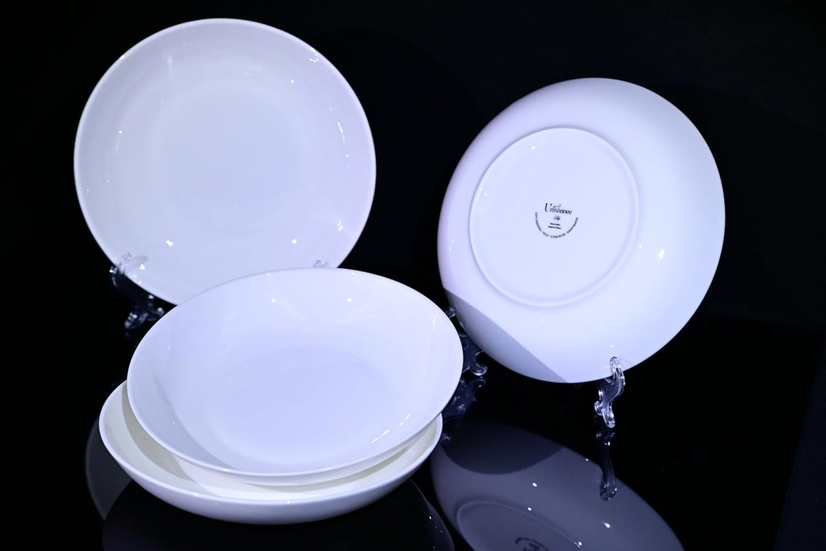White Bone China Dinnerware Set, 4 Pieces, 8.5-Inch Plates - image 1
