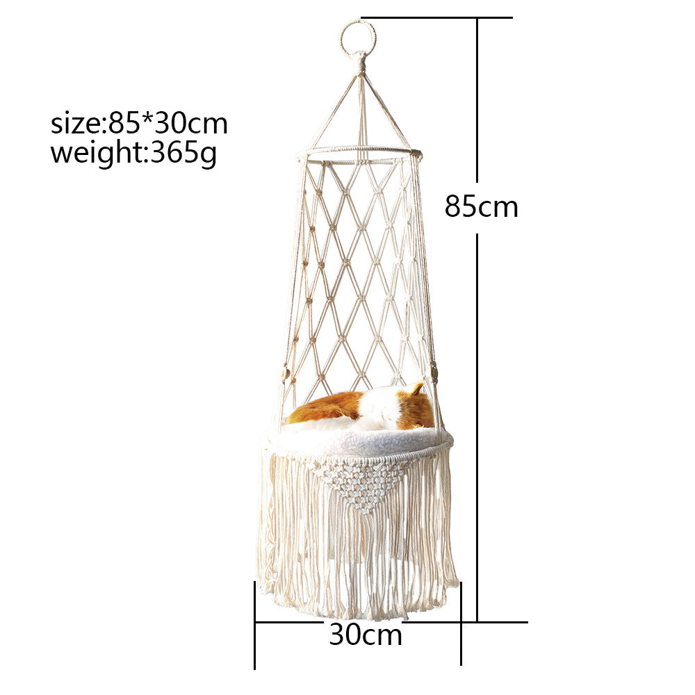 Macrame Hanging Cat Bed - view 5
