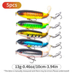 Topwater Pencil Fishing Lures, 5-Piece Set, 13g / 10cm - image 1