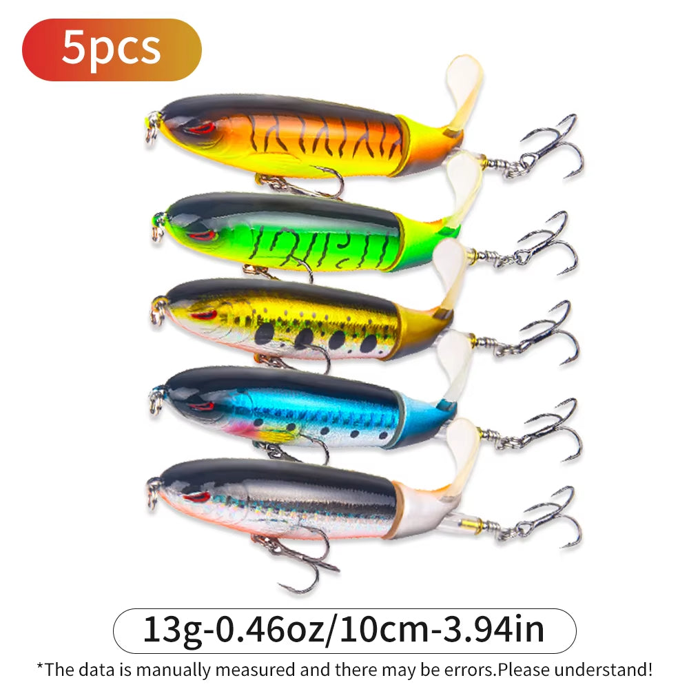 Topwater Pencil Fishing Lures, 5-Piece Set, 13g / 10cm - image 1