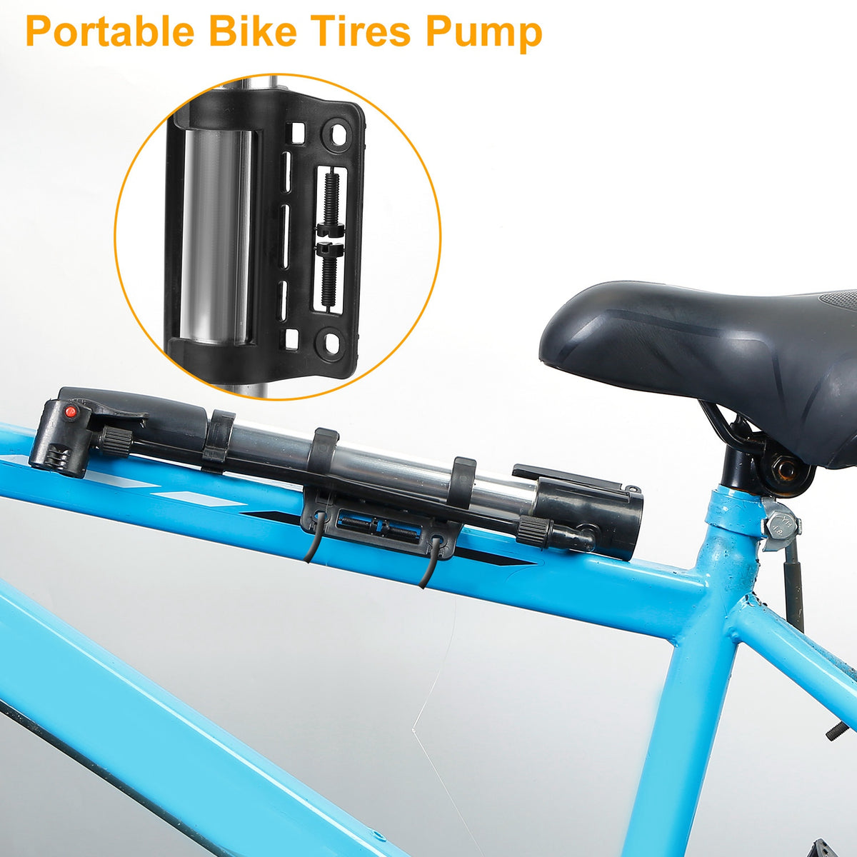 Mini Bike Pump with Frame Mount - view 6