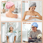 Microfiber Hair Towel Wraps, 3 Pack - image 3