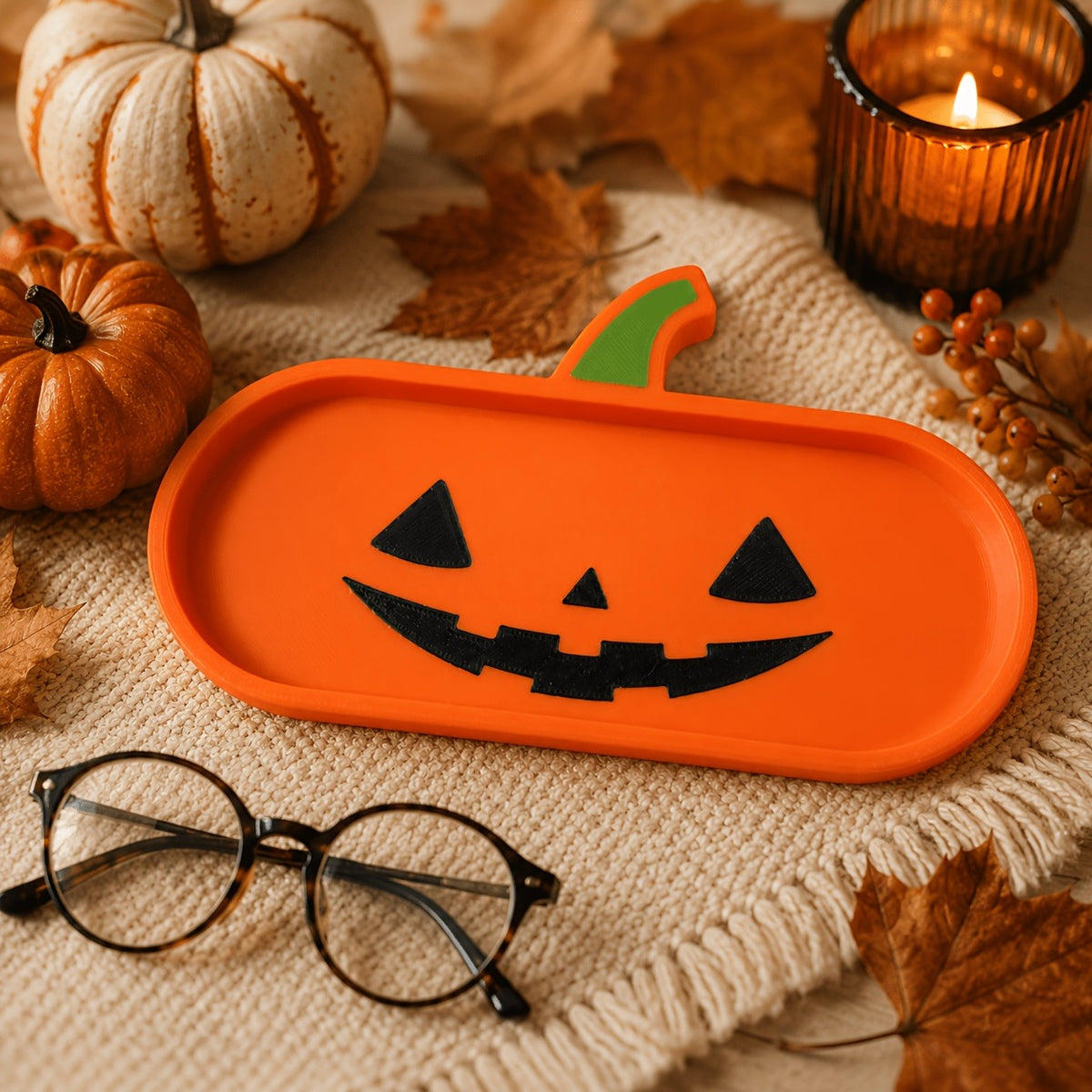 Pumpkin Eyeglasses Holder Tray