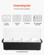 Chilled Condiment Server with 4 Compartments and Lid - view 5