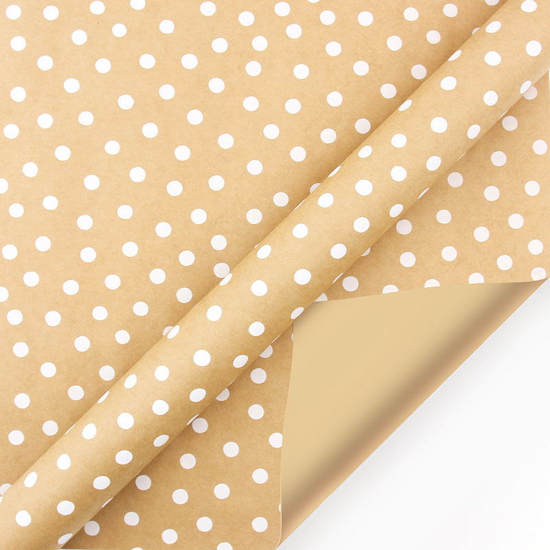 Kraft Christmas Wrapping Paper, Snowflake and Tree Prints - view 6