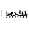 Wolf Metal Key Holder with Hooks