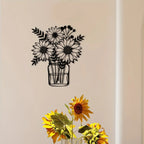 Sunflower Mason Jar Metal Wall Art - image 2