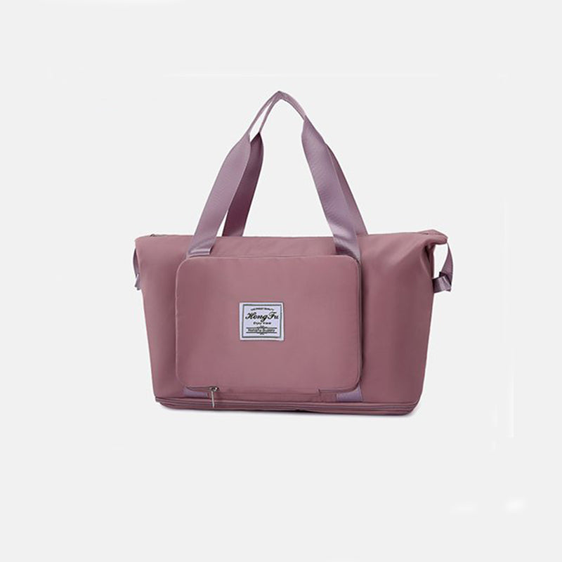 Cherry pink foldable travel duffel bag