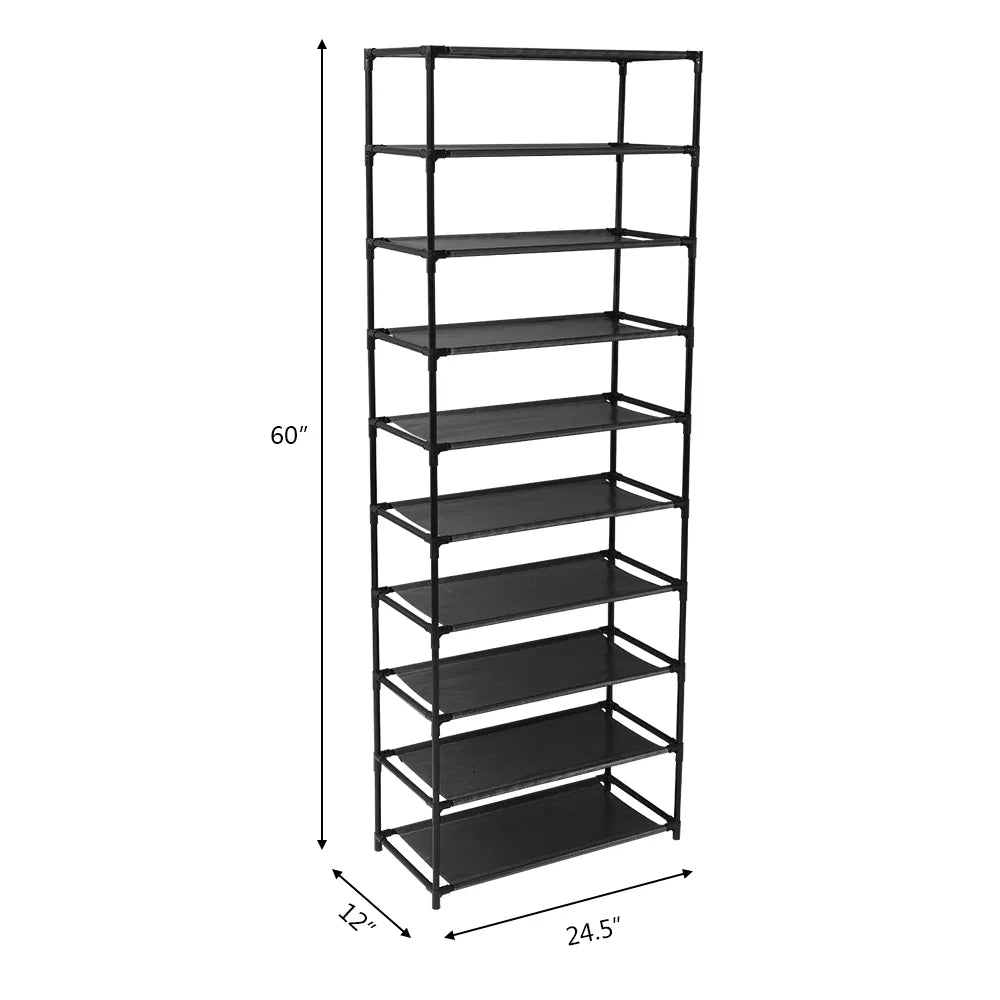 10-Tier Stackable Shoe Rack, Holds About 50 Pairs - view 7