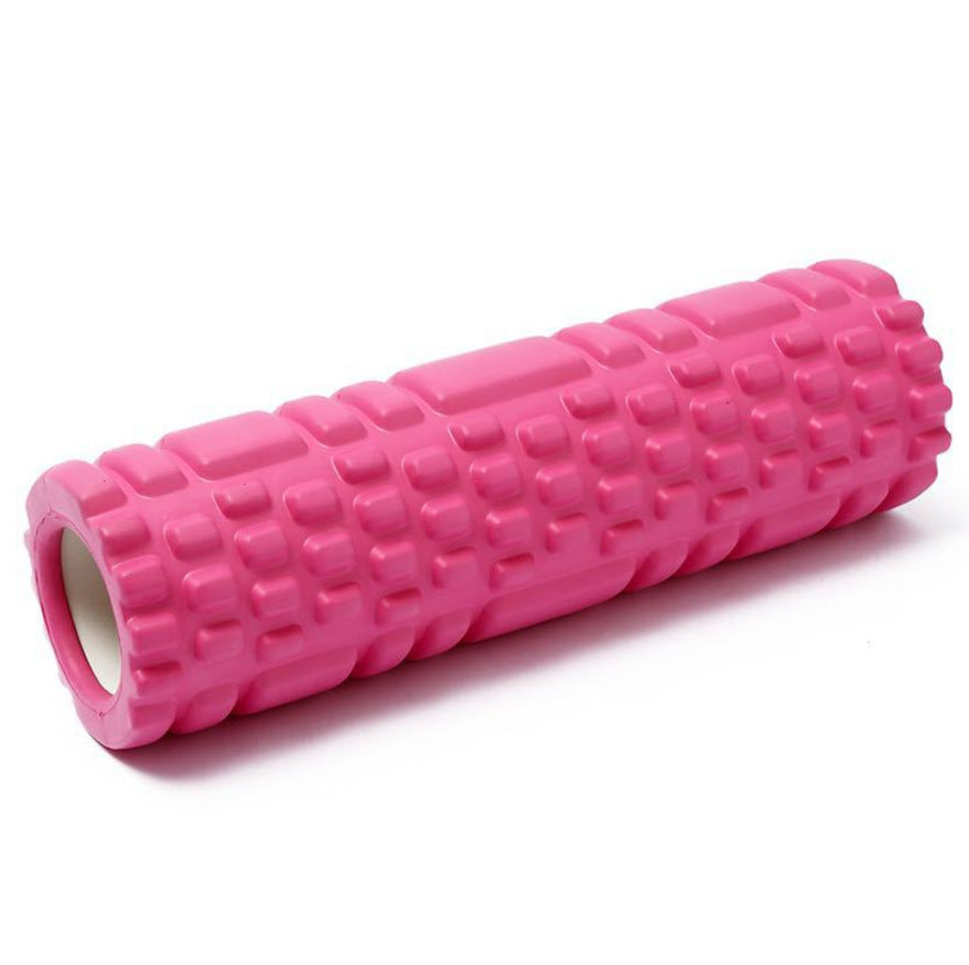 Black foam roller with drawstring bag and black band
