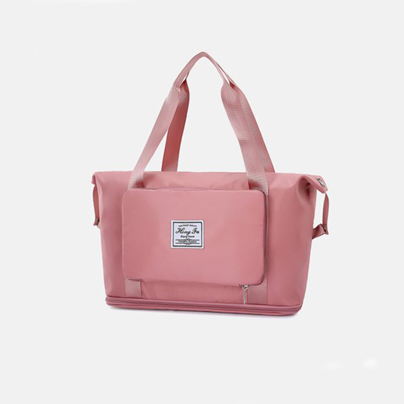 Sweet pink foldable travel duffel bag